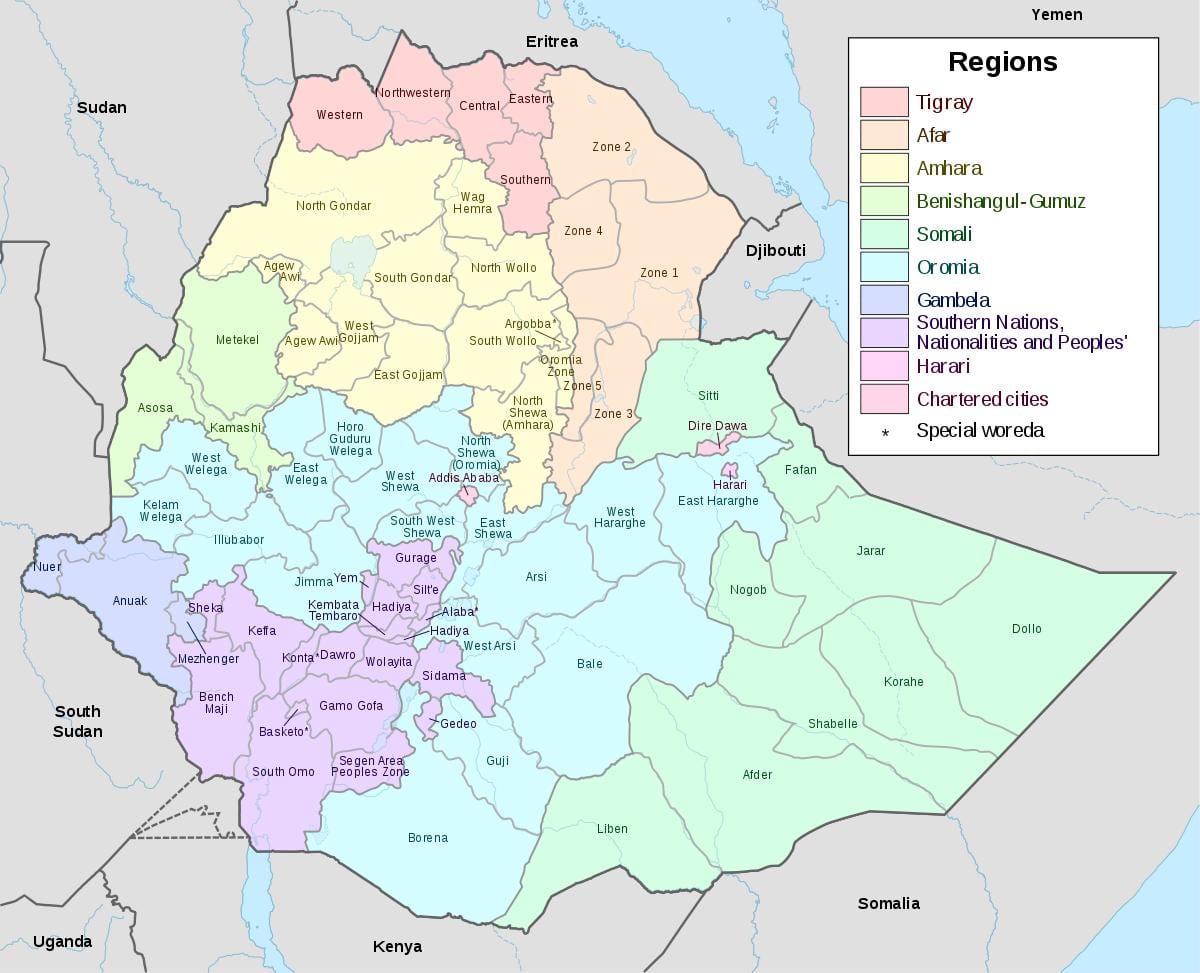 hawassa Ethiopië kaart