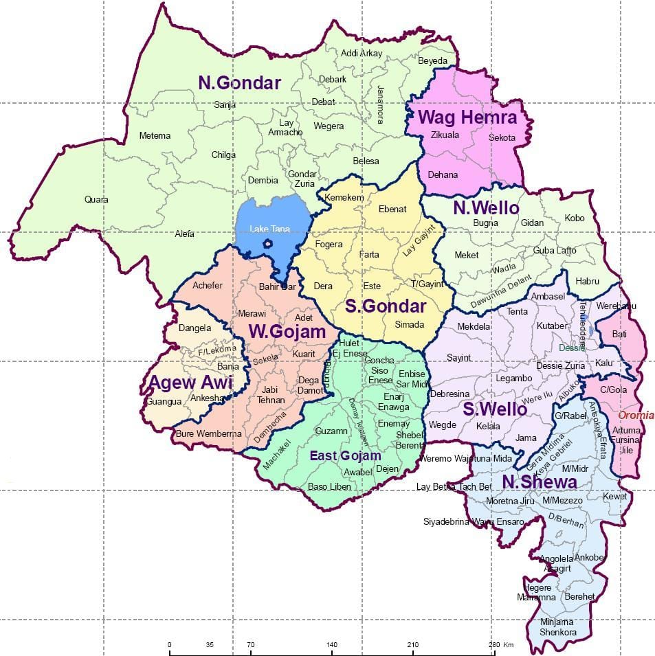 Gondar ethiopië kaart
