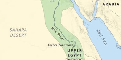 Kaart van de bijbelse Ethiopië