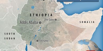 Danakil depressie Ethiopië kaart