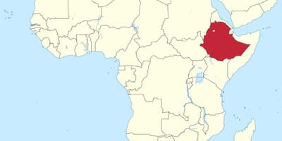 Kaart van afrika tonen Ethiopië
