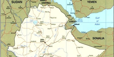 Kaart van de Ethiopische mapping authority