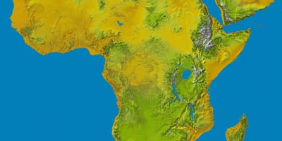 Kaart van de Ethiopische hooglanden wereld