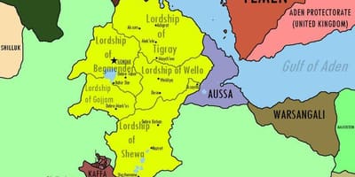Kaart van het Ethiopische rijk