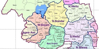 Gondar ethiopië kaart