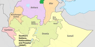 Ethiopisch tigray kaart